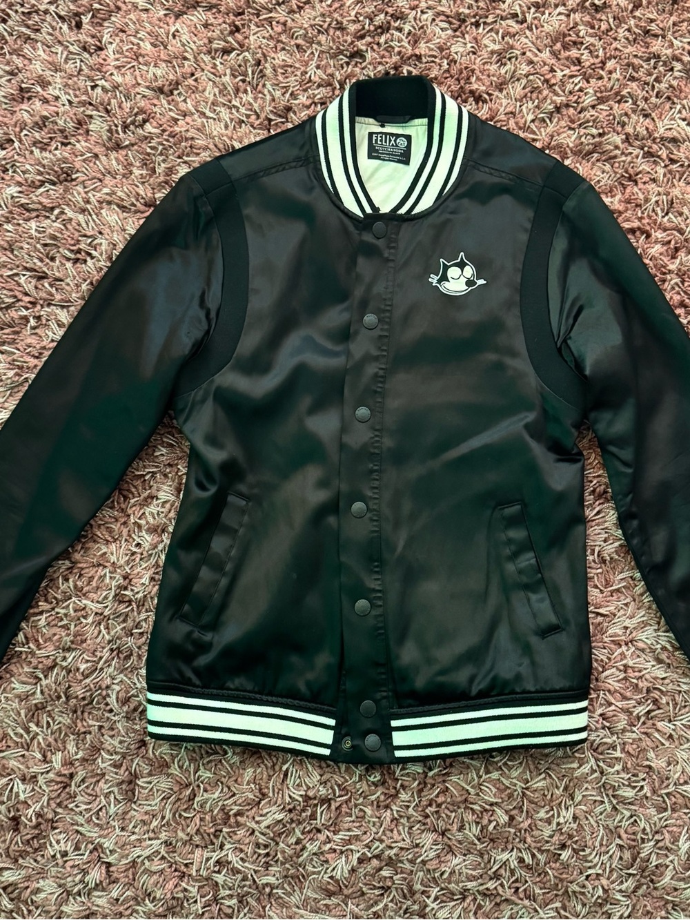 Scotch & Soda Cream Jacket with Black Stitching